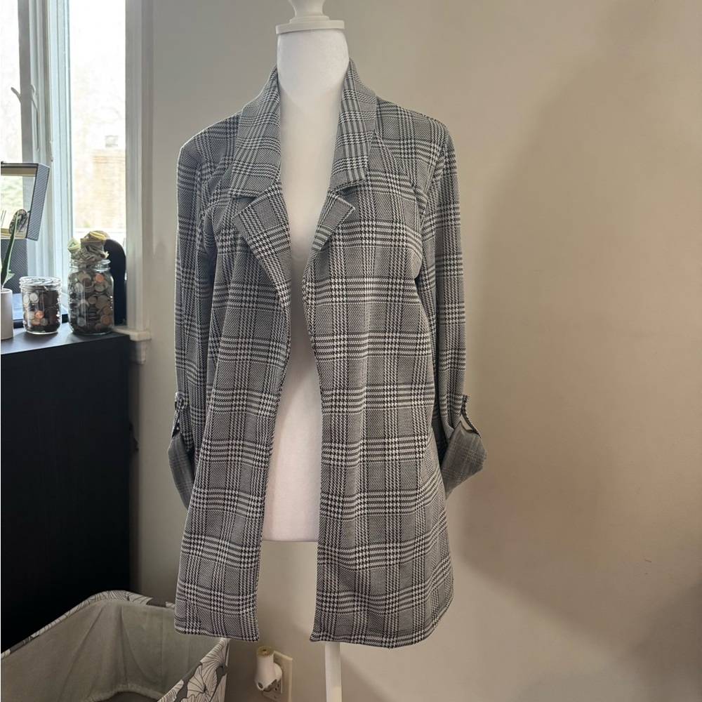 Gray Plaid Women's Jacket